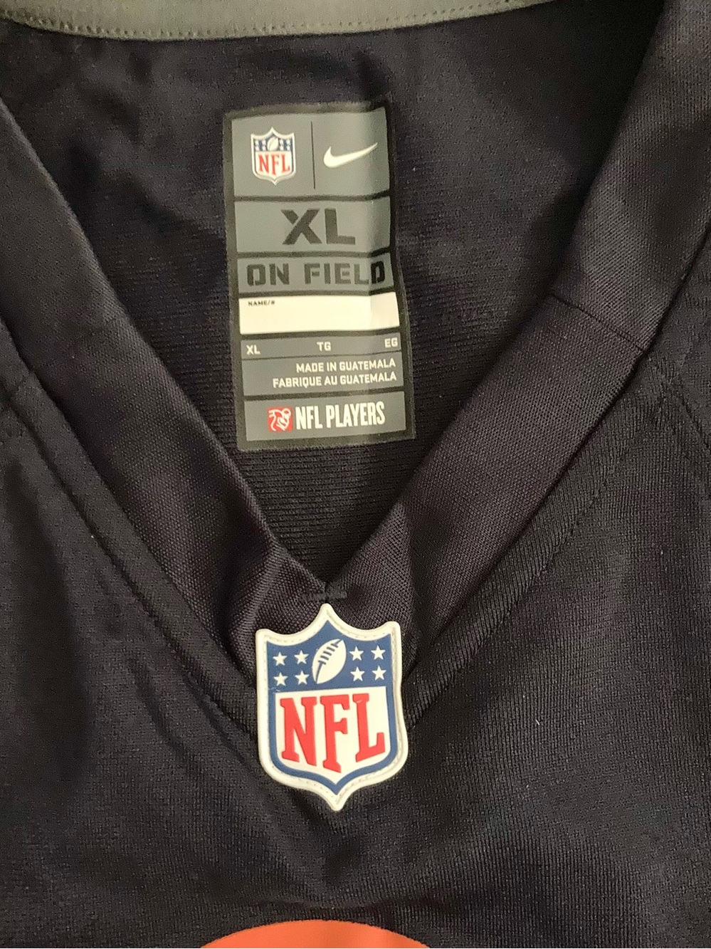 1 day sale💕 Nike Men’s XL Navy Black Football Jersey #6 White Orange Trim shirt - Picture 4 of 9